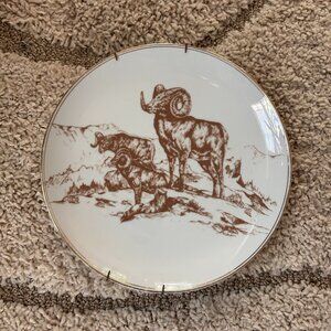 Clark Bronson Limited Edition Rocky Mountain Big Horn Sheep Collector's Plate